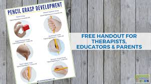 Pencil Grasp Development Handout For Parents Educators And