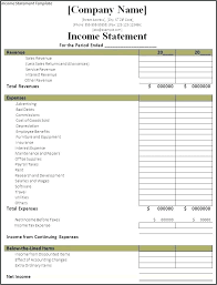 Income Statement Microsoft Excel Financial Statement Financial