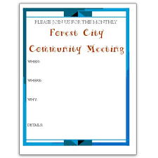 Interest Meeting Flyer Template Under Fontanacountryinn Com