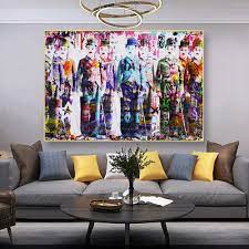 Who are the homegoods style experts for spring? Chaplin Story Abstract Graffiti Contemporary Art Modern Painting Canvas Prints And Posters Picture Home Goods Wall Decor Cuadros Buy At The Price Of 3 05 In Aliexpress Com Imall Com