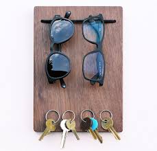 Sunglass Holder Wood Magnetic Key