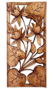 Love Lotus Wood Carving Art