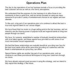 Operational Plan Examples Template Business