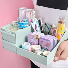 If your desk is messy, then your mind is messy. 1pc Creative Multi Function Penholder Desktop Debris Storage Box Cute Desk Accessories Kawaii Desk Organizer Drawer Pen Case Pen Holders Aliexpress