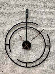 Metal Wall Clock Black Wall Clock