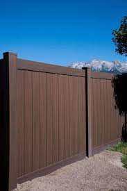 brown vinyl fences in la colored