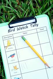 Free Printable Bird Watch Tally Sheet Preschool Science