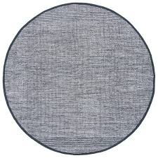 solid color border round area rug