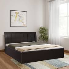 queen sized bed wooden bed design