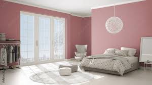 colored modern pink and beige bedroom