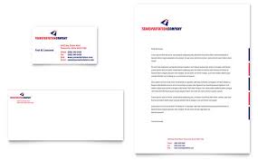 Transportation Company Business Card Letterhead Template
