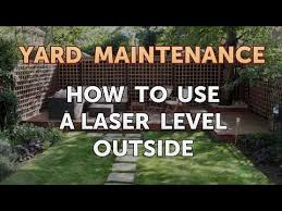 how to use a laser level outside you