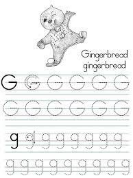 alphabet abc letter g gingerbread