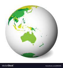 australia 3d earth globe vector image