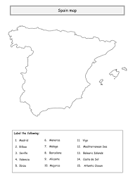Using a blank spain map to find out the location of spain in the world. Spain Map Teaching Resources
