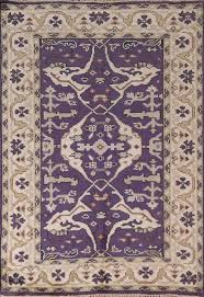 purple nepal tibetan wool area rug 4x6