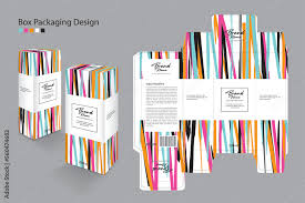 box packaging design template for
