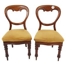 antique walnut chairs pair of