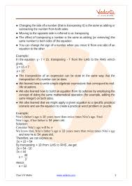 Simple Equations Class 7 Notes Cbse