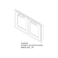 36 Inch Outdoor Double Access Doors