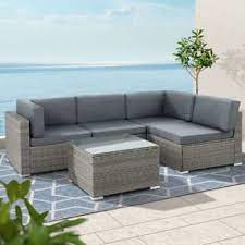 gardeon 5 piece outdoor furniture sofa
