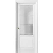 Sliding French Pocket Door With Frosted
