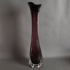 big purple murano glass vase 1950 1959