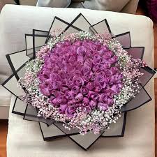 101 purple rosés happy arena flowers