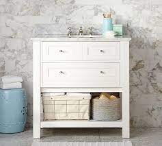 A beautiful vanity can be a total game changer for your bathroom. Pottery Barn Bathroom Sink Console Image Of Bathroom And Closet