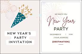 free new year invite card graphic by