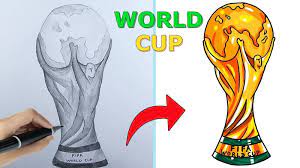 World Cup 2022 Trophy Drawing gambar png