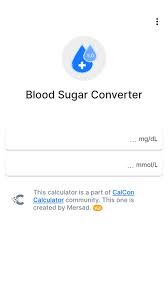 blood sugar converter calcon by se