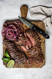 grilled skirt steak encebollado