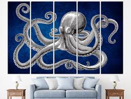 Octopus Wall Art Kraken Art Nautical