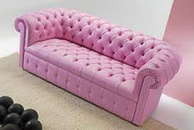 Pink Chesterfield Loveseat Pink