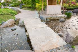 Stone Path In A Japanese Garden Stone