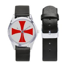 Knights Templar Unisex Leather Watch Templar Cross Wrist - Etsy India