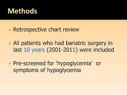 Post Bariatric Surgery Hypoglycemia A Descriptive Analysis