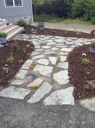Stone Walkway With Lime Moss
