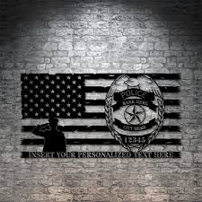 Police Badge Police Shield American Flag