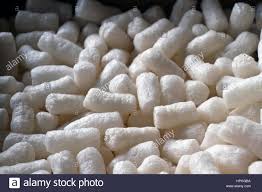 Close Up Of Styrofoam Packing Peanuts Styrofoam Popcorn Or Packing