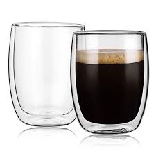 double wall glass coffee mugs 8 5oz