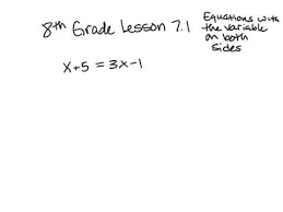 8th Grade Go Math Lesson 7 1 Equations