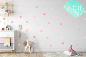 Watercolour Polka Dots Fabric Wall