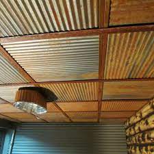 corrugated metal ceiling ideas