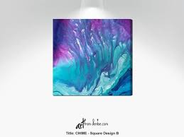 Abstract Canvas Wall Art Teal Purple