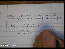 Finding An Exponential Function Through