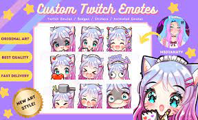 create custom cute twitch emotes sub