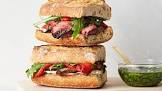 beef and brie triple layer sandwich