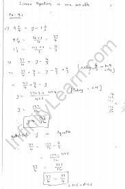 Linear Equation In One Variable Rd